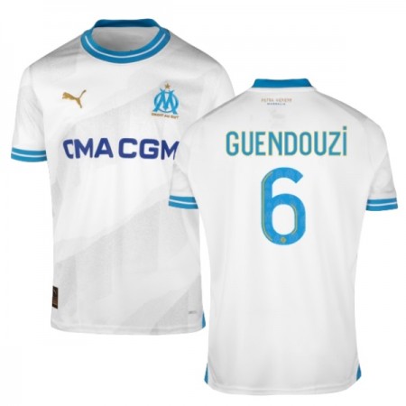 Camisolas Olympique de Marseille GUENDOUZI 6 1º Equipamento Principal 2023-24 Manga Curta